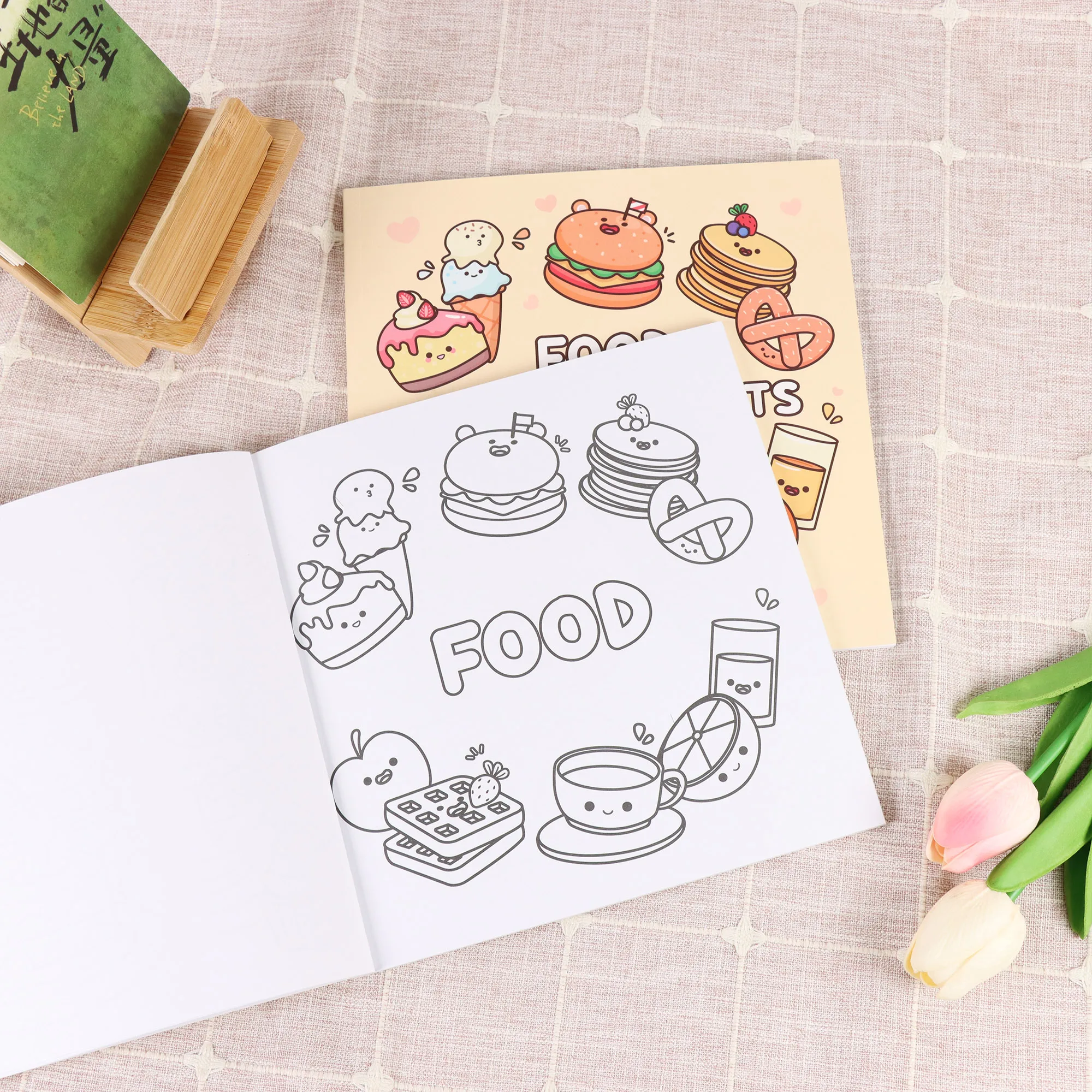 FOOD Bold-easy Patterns Coloring Book for Adults Cute Drawing Book Perfect Gift for Party and Birthday 4