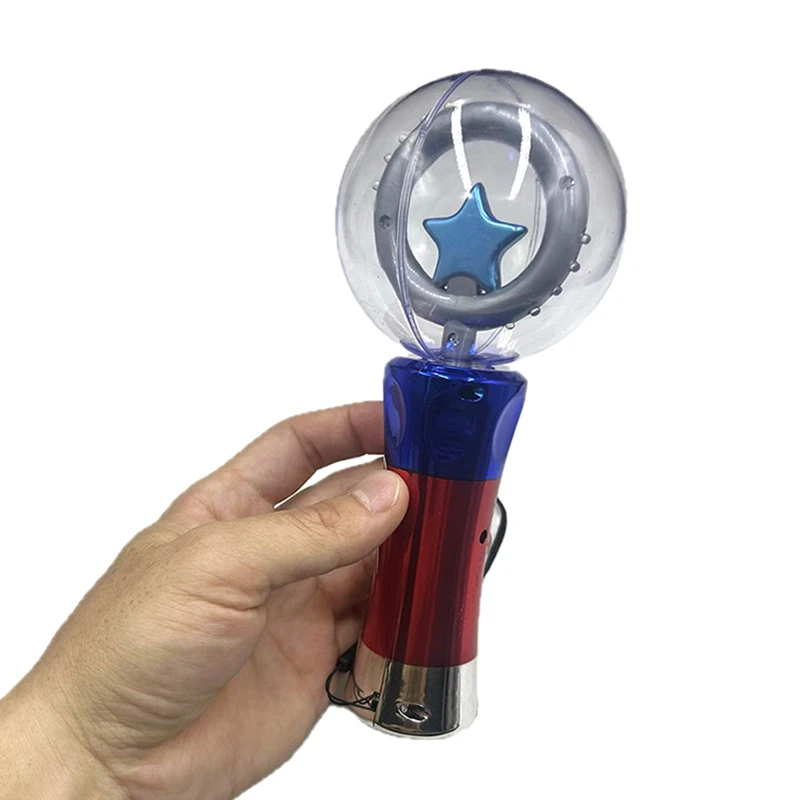 3.2Inch Spinning Flashing LED Wand Concert Glow Sticks Light Up Magic Ball Toy Wand For Kids Birthdays Party 3