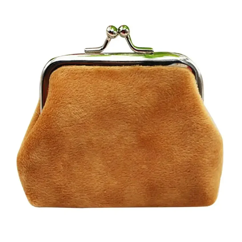 Hot Sale Women Coin Purse Cute Wallet Lady Retro Vintage Pure Color Small Wallet Hasp Purse Bag Clutch Bag Monedero