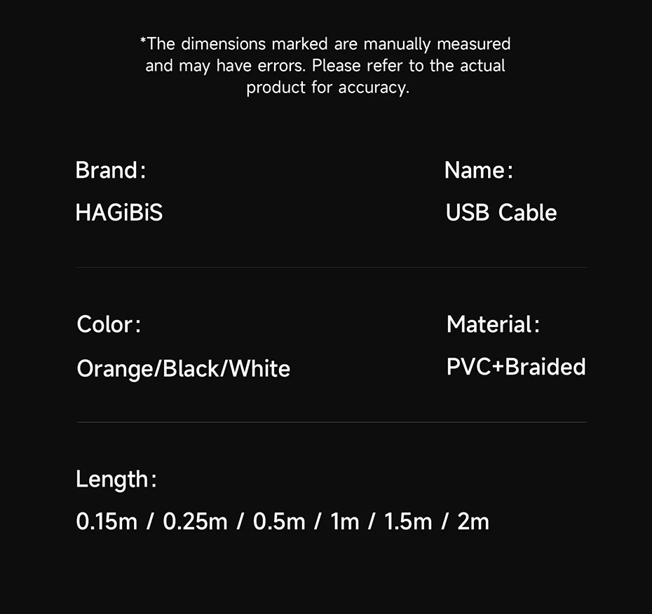 Hagibis USB-C to USB-C Wedge Cable PD 3.1 (240W)