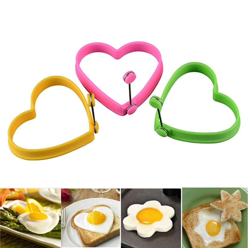 New Home Kitchen Round Shaped Cook Fried Egg Mold Pancake Stainless Steel  Egg Mould Random Pattern Teabelle