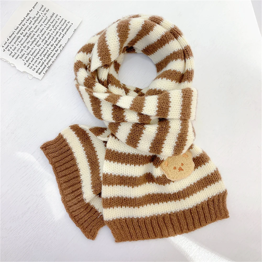 Kids Scarf Boys Girls Baby Winter Warm Bear Scarf Knit Shawl Children Neck Collar Keep Warm Accessories Cheap Parent