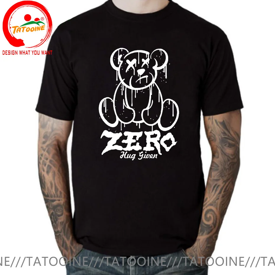 Zero Hug Dato Green Bear Kawaii Print T Shirt Uomo Cry Bear Oversize T-Shirt Summer Personality Clothes Hip Hop Cotton Tee Shirt