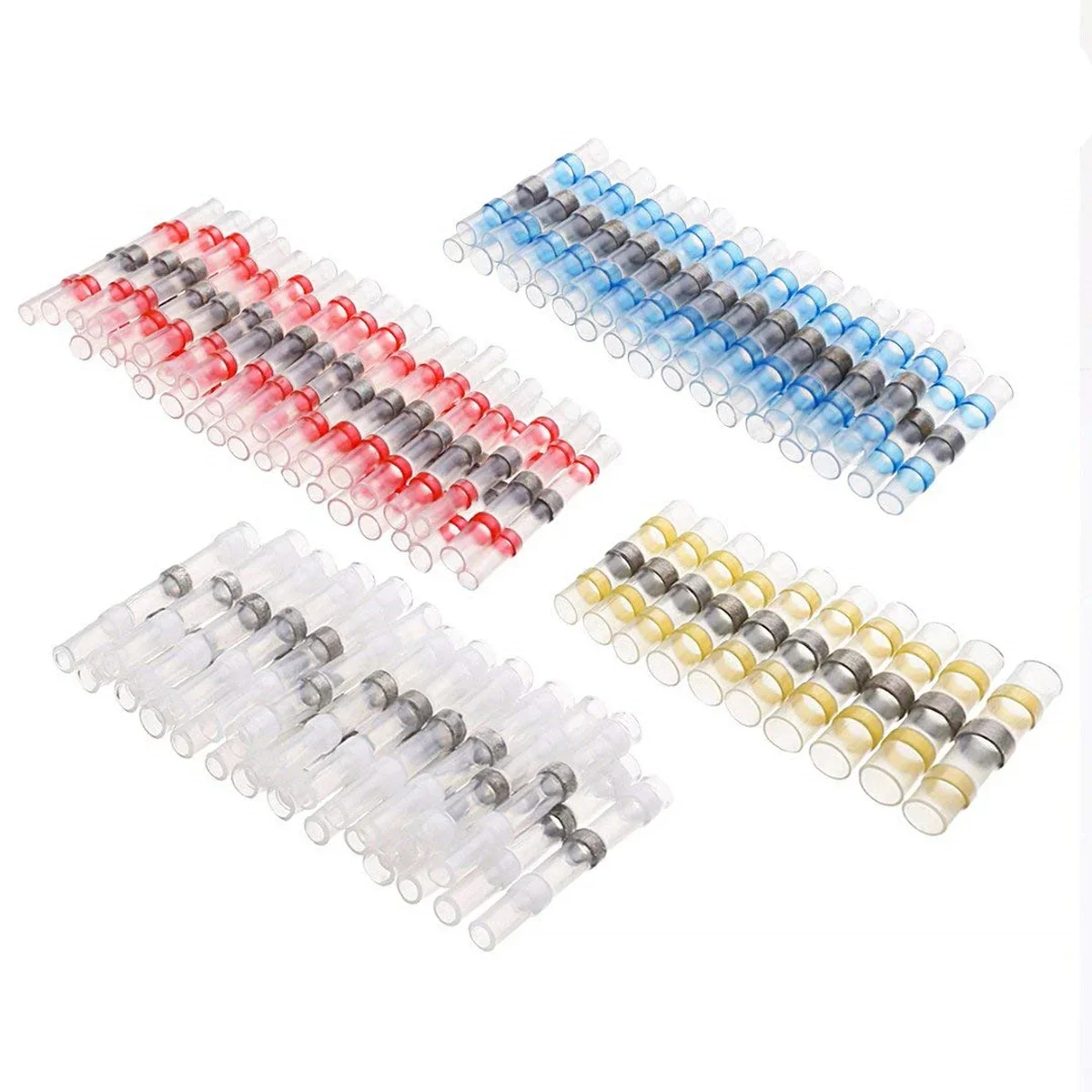 100/200/500/1000PCS Heat Shrink Solder Sleeve Splice Crimp Butt Terminals Connectors Thermal Shrinkage Solder Seal Wire Terminal