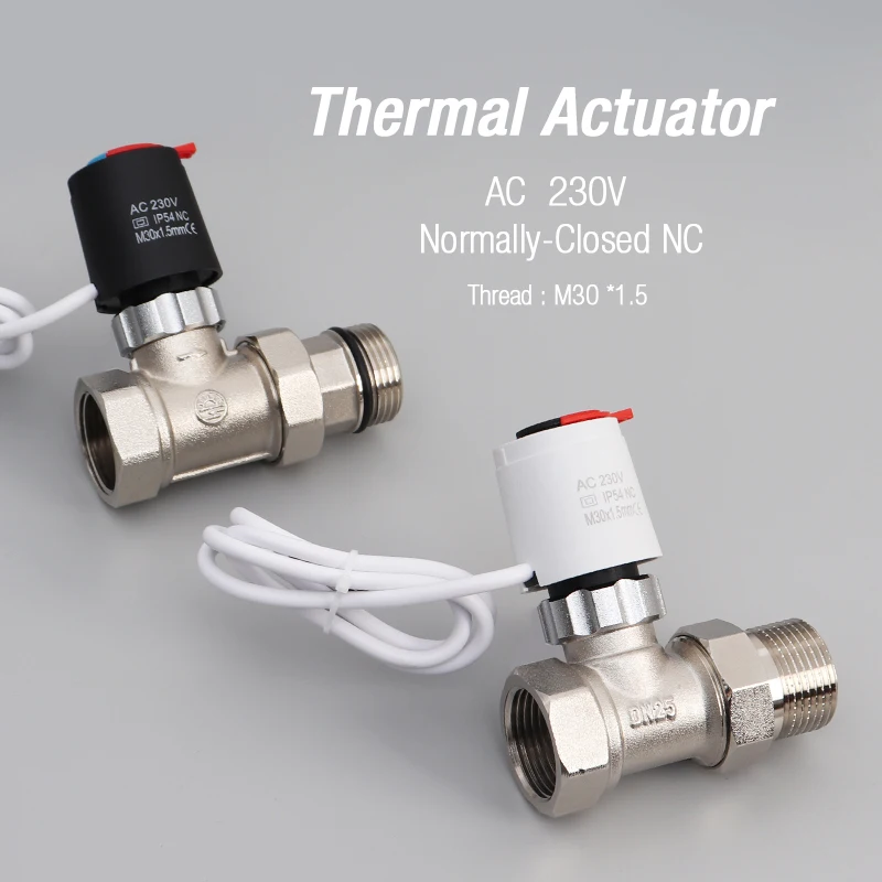 aquecimento Underfloor, 230V, normalmente fechado, NC, M30