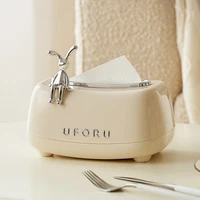 UFORU Cream air tissue box living room advanced sense pumping paper box Light luxury decoration creative napkin box 1
