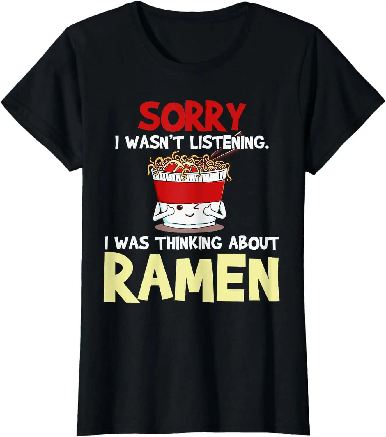 Ramen Noodles Giapponesi Regalo Divertente T-Shirt Manica Corta Maniche Lunghe O Corte