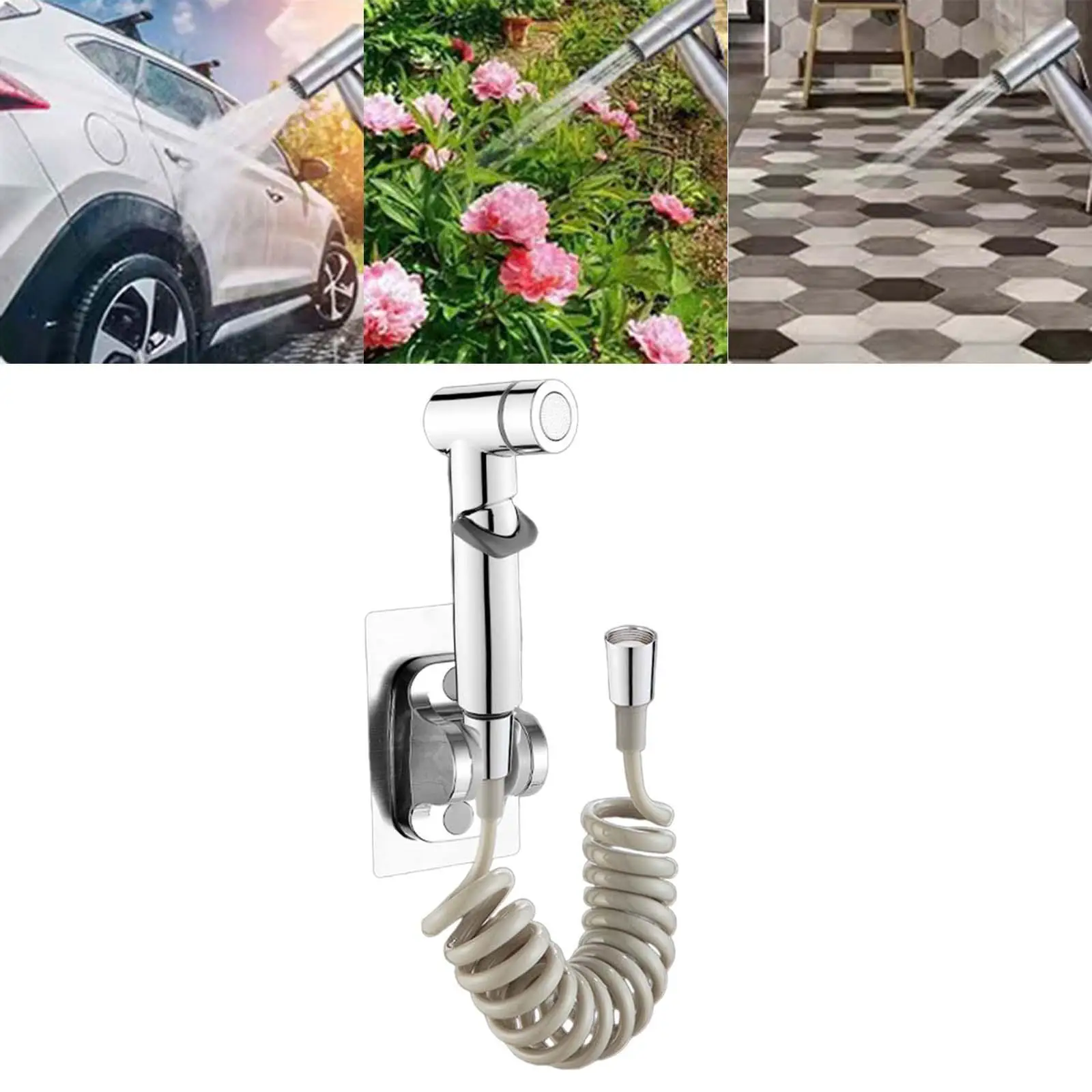 High Pressure Handheld Bidet Sprayer Toilet Water Sprayer Attachment for Bathing Pets Bathroom Kitchen Garden Wash Cloth Diaper 2