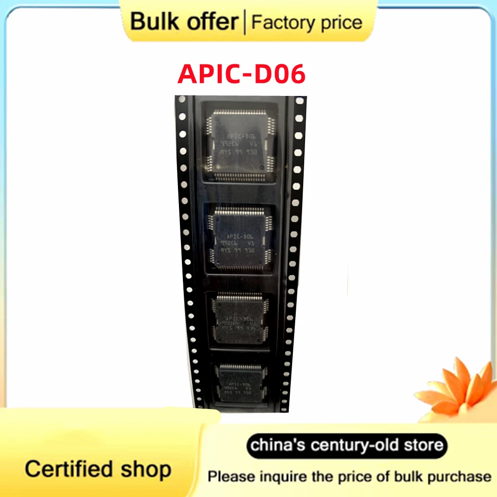 Free Shipping Original Apic-d06 APIC D06 QFP64 For Renault Correo engine computer fuel nozzle control drive module IC chip