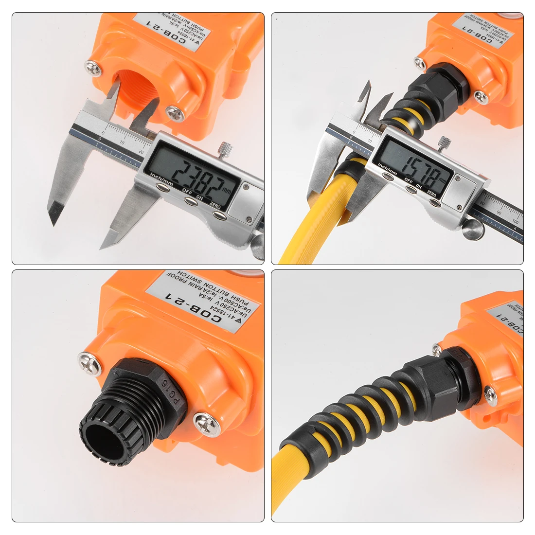 IP68 Waterproof PG7 Cable Gland Flex Spiral Strain Relief Protector 10pcs For 3mm-6.5mm Dia Wire