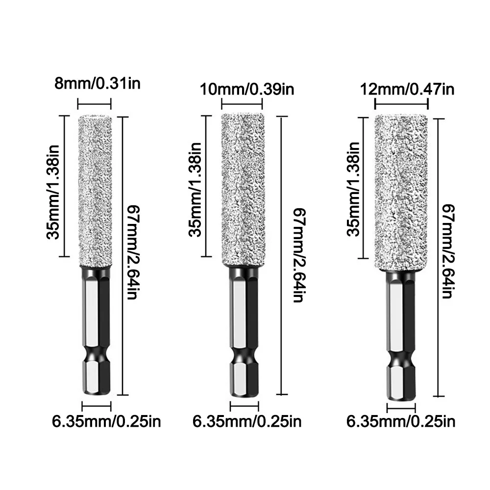 Diamond Drill Bit with Hex Shank for Ceramic and Granite - Ideal for Drilling and Grinding