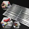 4 In 1 Details of carving Extra Ruler Detail Renovation Auxiliary Model Ruled steel Aids Ruler Hole Engraved Tool Engraving D5D4 2