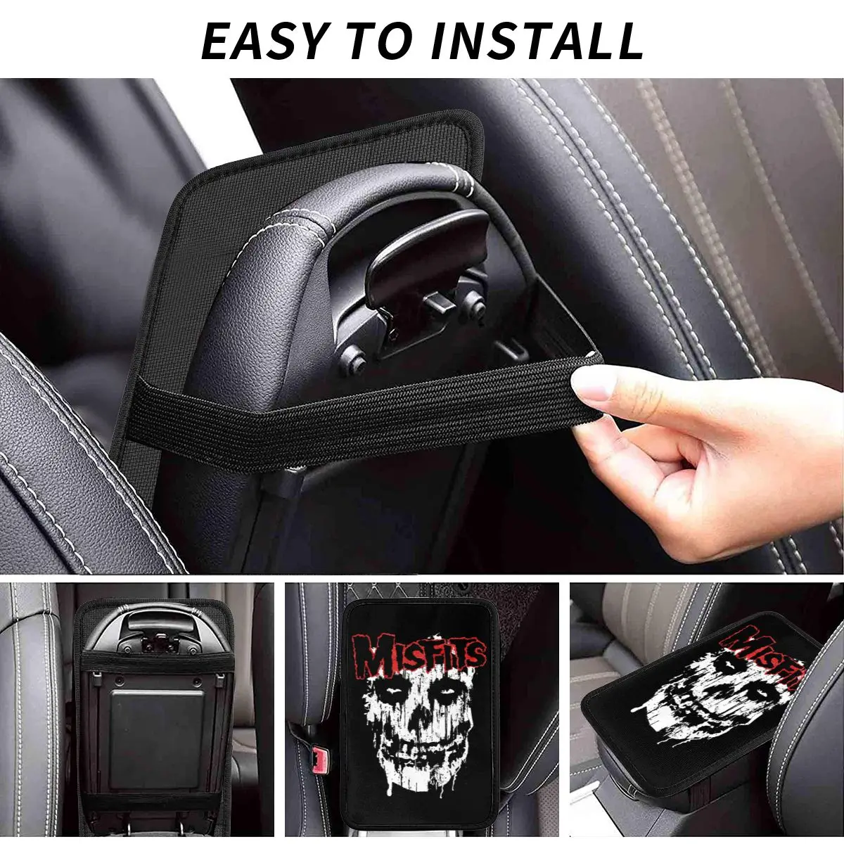 Mittel konsole Schutz kissen polster Universal Death Skull Casper Auto  Armlehnen bezug Matte Armlehnen polster - AliExpress