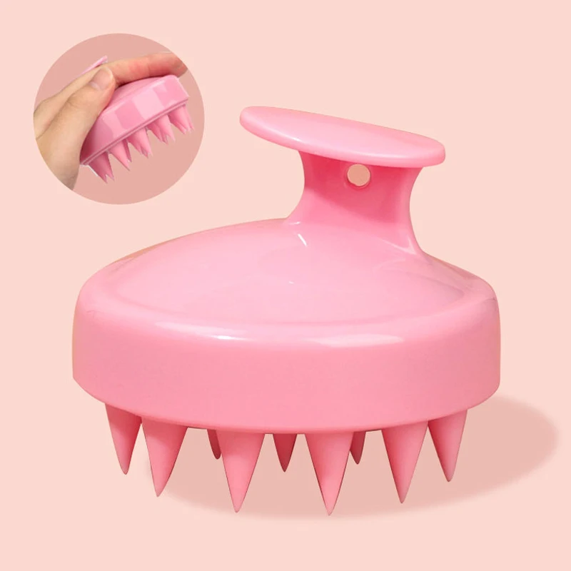 

Silicone Shampoo Brush Head Scalp Massage Comb Hair Washing Comb Body Massage Brush Bath Shower Brush Salon Hairdressing Tool