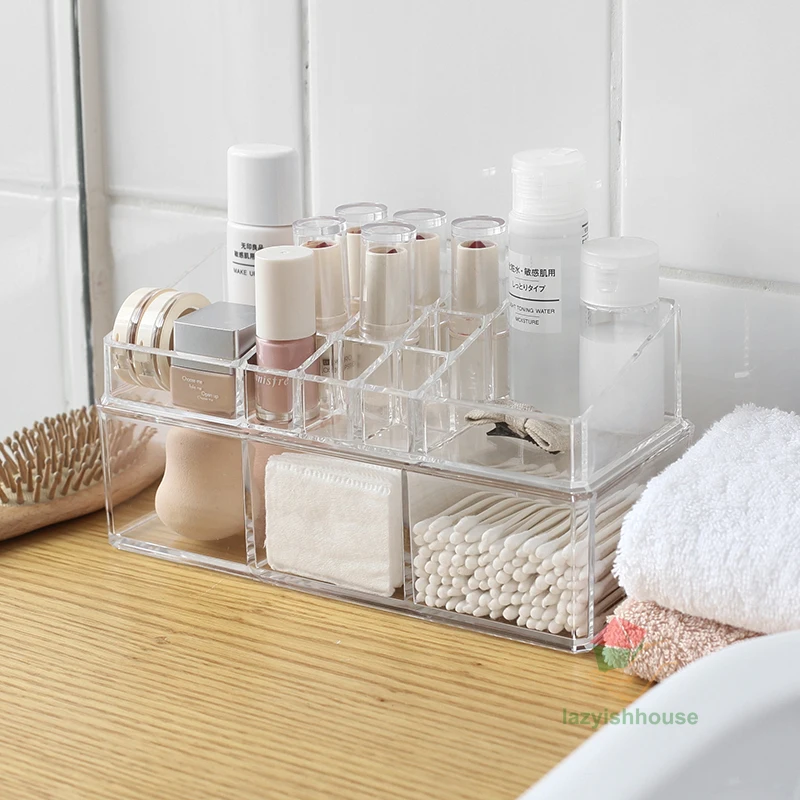 Storage makeup organizer for cosmetics organizer makeup storage box acrylic lipstick jewelry organizer Makeup brush storage 4