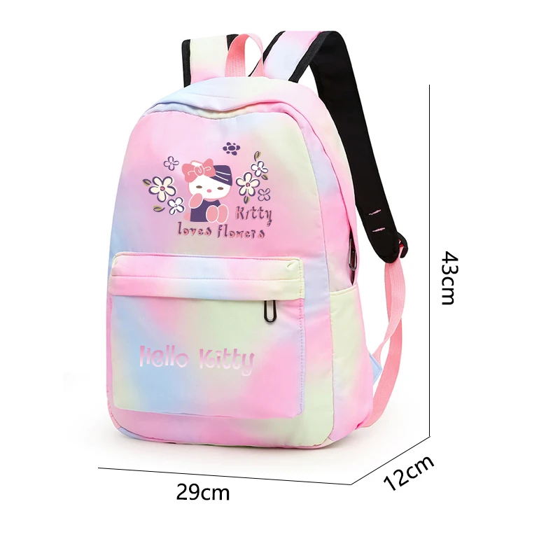 Hello Kitty Girls 16 Backpack with Detachable Lunch Box, Girl's, Size: 16 inch Large