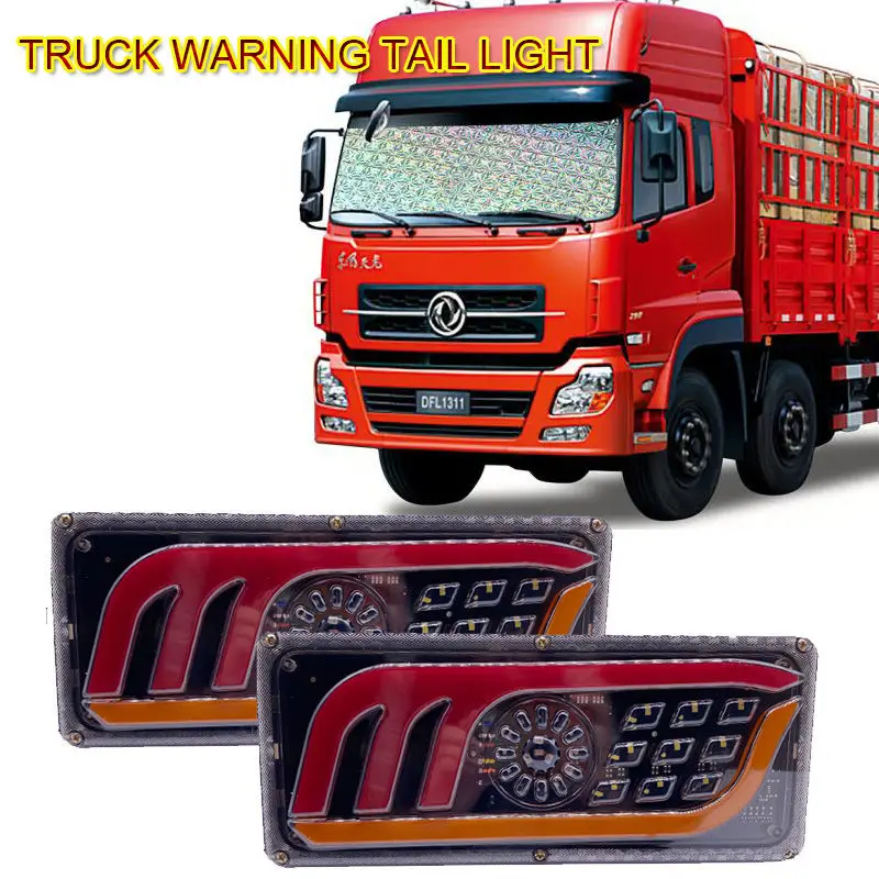 Feux arrière de remorque à LED, feux de freinage, clignotants arrière,  lampe à barrage, feux arrière pour camion Kamaz, camion, tracteur, 12V, 2  pièces - AliExpress