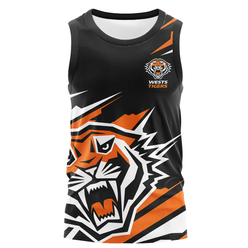 thumbnail image 1 of Chaleco de rugby retro 2024 Wests Tigers Varias camisetas de local y visitante/de alta calidad, 1 of 4