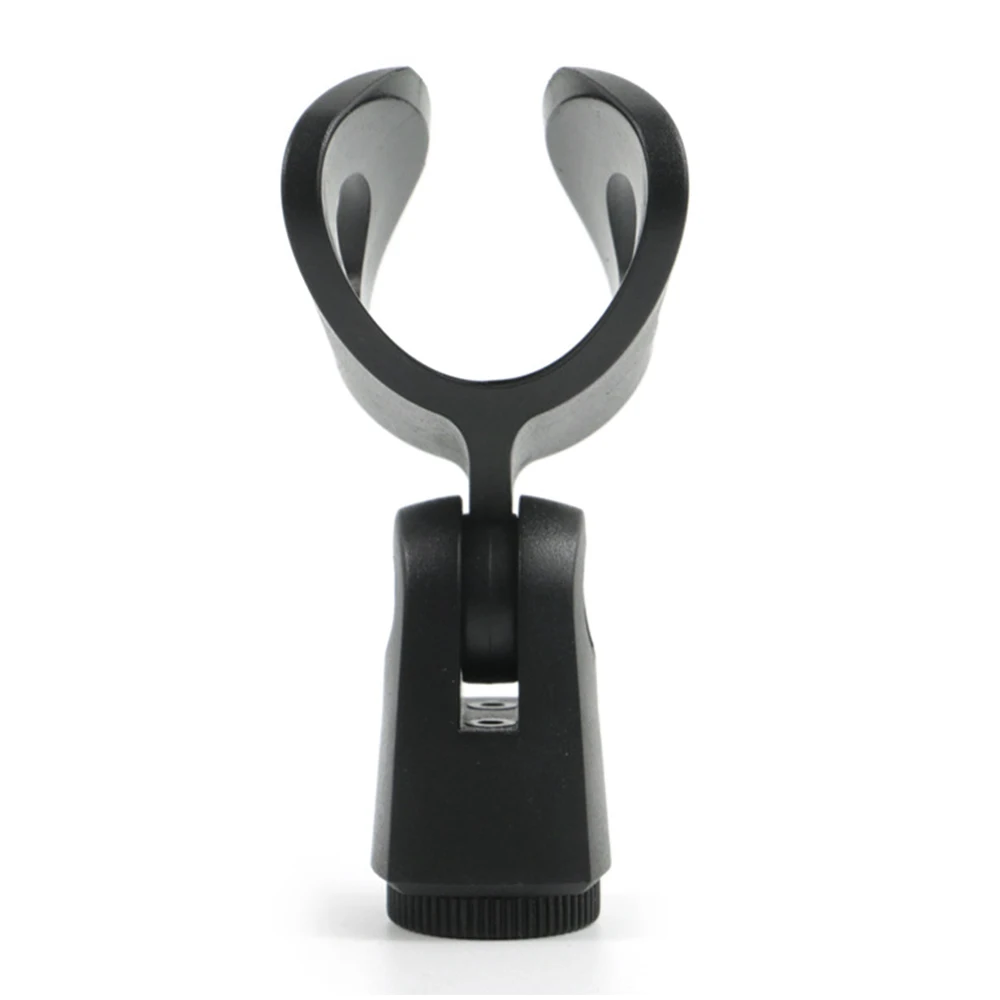 1PCS Microphone U-Shaped Clamp Clip Bracket Accessory 3/8 Screw Plastic Clip Flexible Microphone Bracket Mount Black