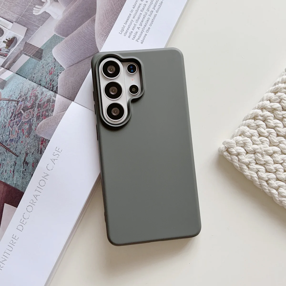 Premium Liquid Silicone Shockproof Phone Case - Solid Color Cover