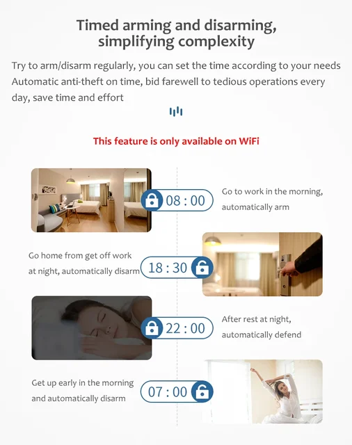 Tuya WiFi Home Burglar Sensor Infrared Alarm Motion Detector PIR Sensor Smart Life APP Security Protection Remote Monitor APP 4