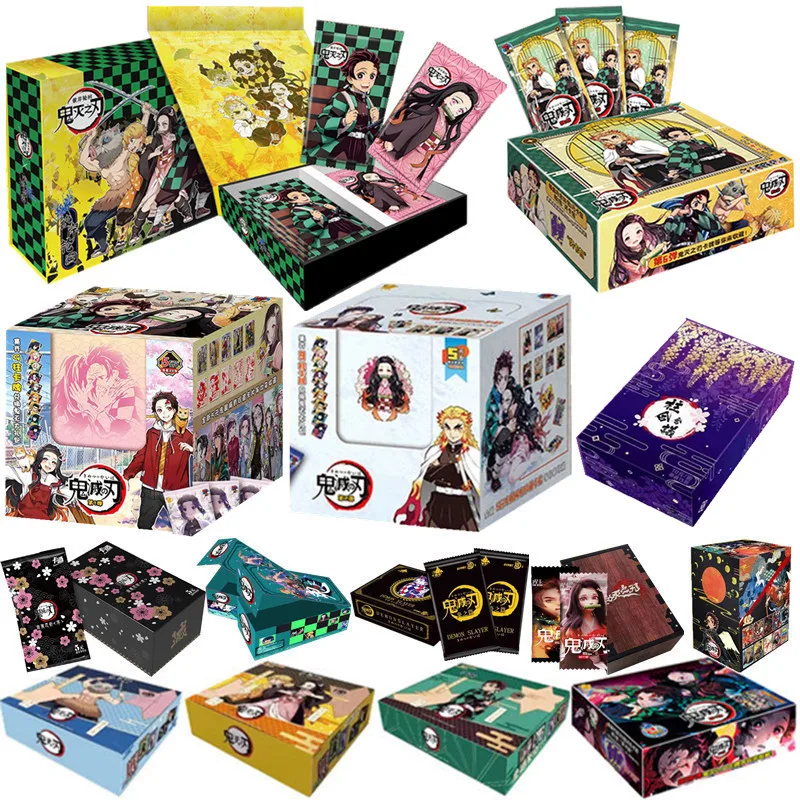 Demon Slayer Cards Infinite Train Ssp Card Diamond Rare Card Tanjirou Kamado Nezuko Character Collection Card Giocattolo Per Bambini Regalo Di Natale