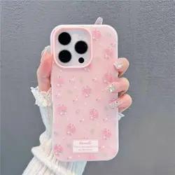 Luxury Pink Blue Floral Shockproof Matte Phone Case for Redmi 15C 4G (GDKF - GD42301A1)