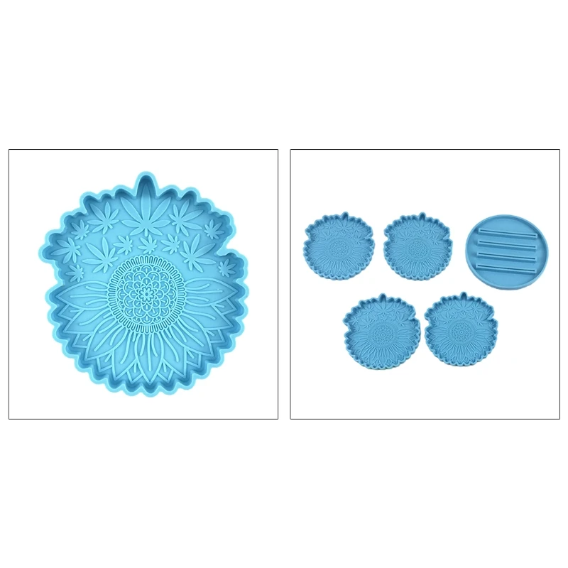 

DIY подсолнечник, кленовый лист, подставка для подставки из эпоксидной смолы, держатель для подставки, силиконовая форма, Прямая