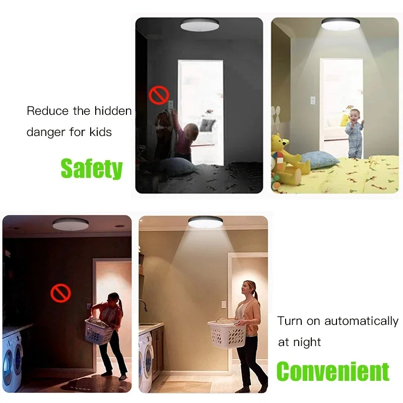 Plafonnier avec détecteur de mouvement PIR 15w 20w 30w 40w, éclairage de plafond moderne pour couloir, Garage, escalier, balcon, 220V 4