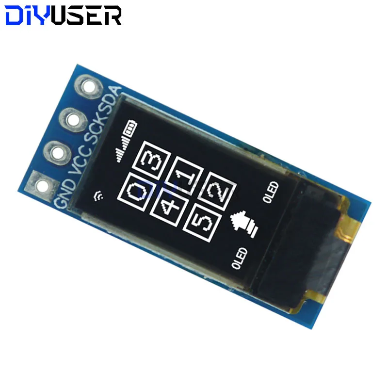 DIYUSER schermo LCD OLED da 0,5 pollici bianco CH1115 piccolo schermo 48*88 display modulo luce bianca schermo verticale IIC - immagine 5