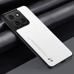 Sleek Shockproof PU Leather Case with Silicone Matte Bumper for Motorola Edge 60s (White)