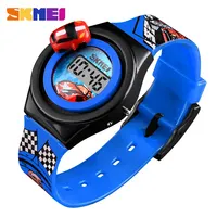 Cartoon Car Kids Watches Toy Children's Watch Fashion Digital Electronic Watch Car Shape Toy Watch Kids Christmas Gift Boy Girl 1