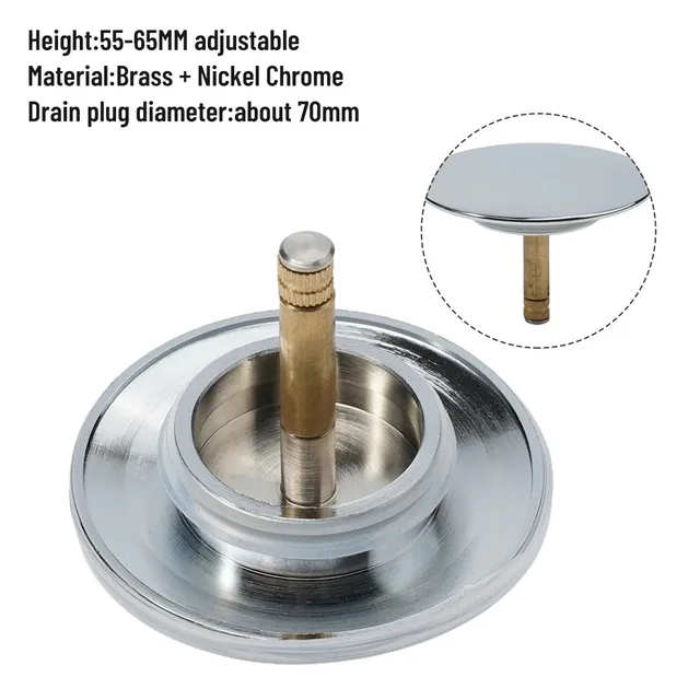 1pcs 70mm Universal Stainless Steel Basin Pop-up Drain Filter Hair Catcher Sink Strainer Bathtub Stopper Bathroom Tool 5