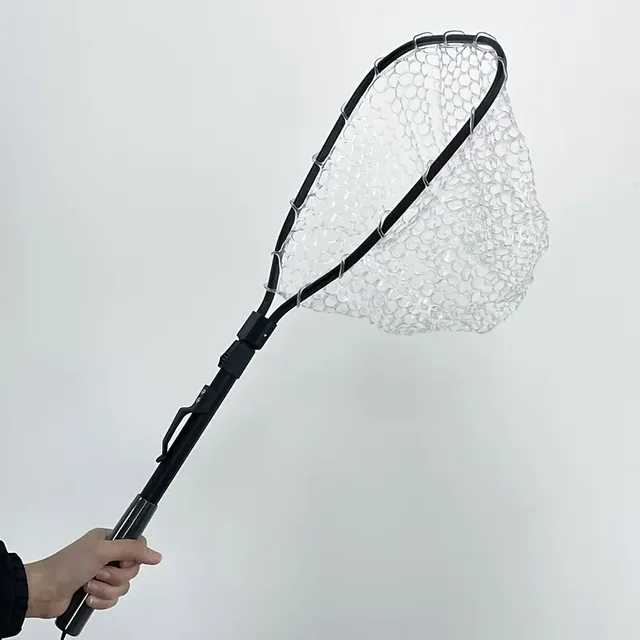 1pcs Portable 29.33in Length Folding Fishing Brail Net Lightweight Aluminum Alloy Frame Fishing Landing Scoop Net for Freshwater 3