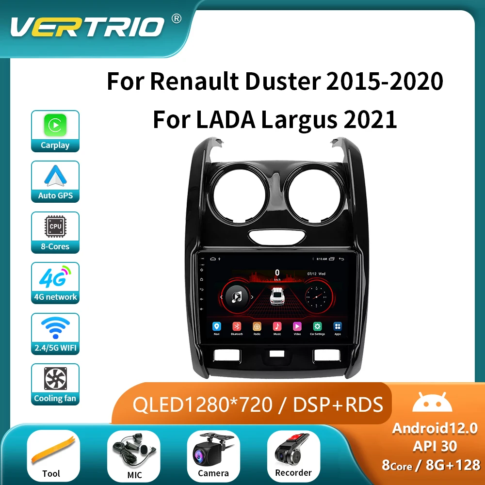 

Android Car Radio For Renault Duster 2015-2020 For LADA Largus 2021 Multimedia Video Player Navigation GPS 4G Carplay 2Din DVD