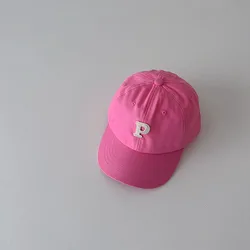 Children's Pink Baseball Hat - Stylish Cotton Sun Visor - 47 - 53cm (P rose pink)