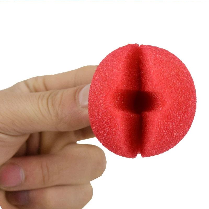 10pcs Clown Nose Sponge Ball Halloween Cosplay Props Red Clown Nose Stage Performance Party Decor Festival Make Up Accessories