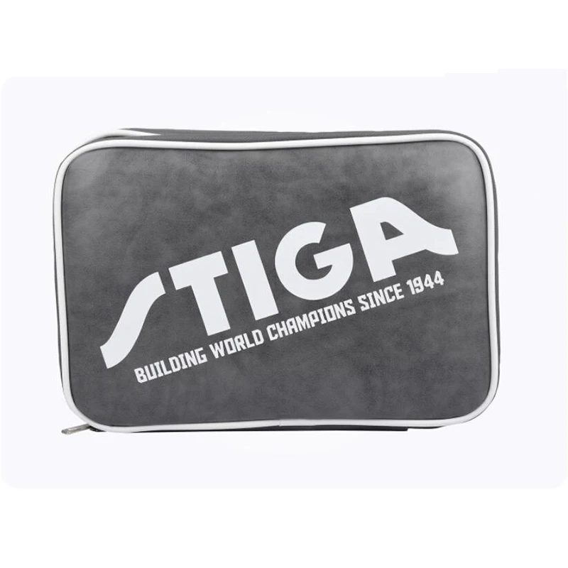stiga table tennis suare case PU surface double layer could hold two table tennis racket ping pong case