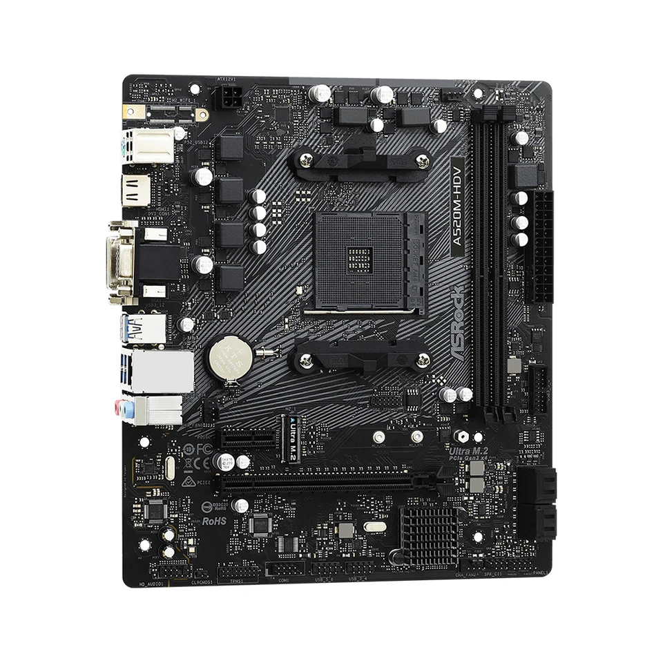 ASRock A520M-HDV Motherboard Support Ryzen 5 5600 5600G R7 5700X3D