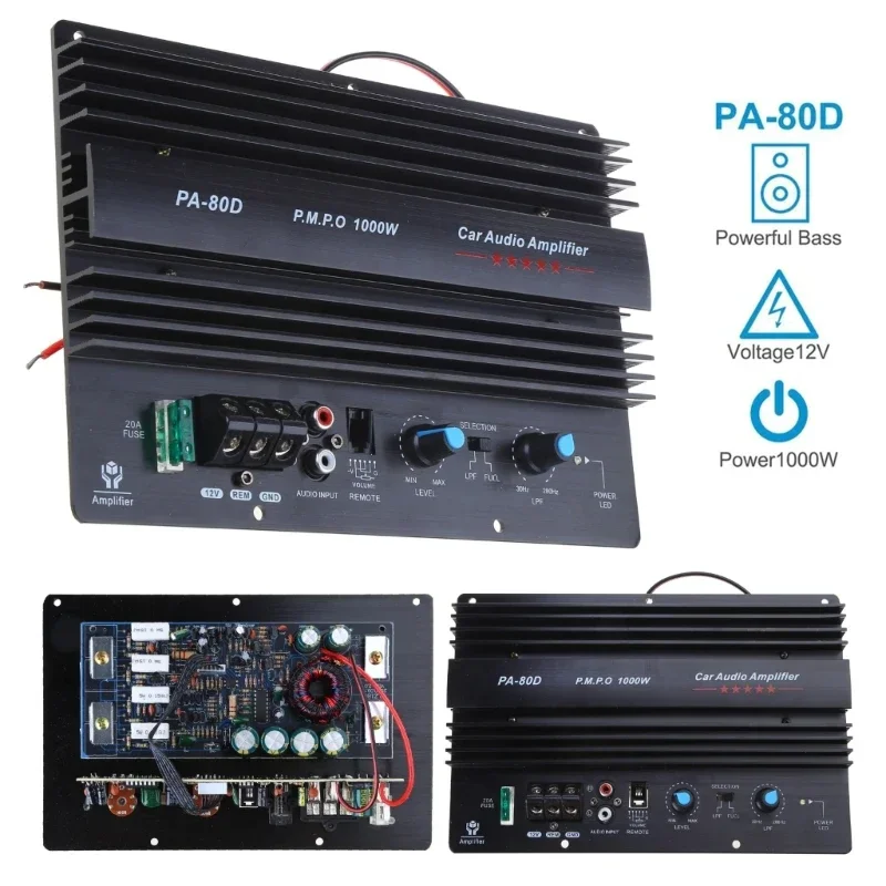 12v 1000w Car Audio High Power Amplifier Board Powerful Bass Sale