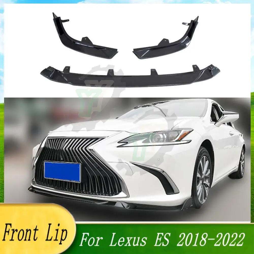 

Car Front Bumper Lip Spoiler Splitter Diffuser Detachable Body Kit Cover Guard For For Lexus ES ES200 ES260 2018 2019 2020-2022