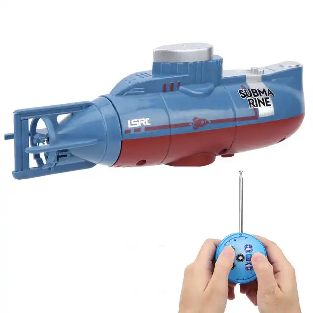 RC Submarine MINI Remote Control Boat Waterproof Diving Toy Simulation Model Gift for Kids Boys Support 6‑channel Control 3