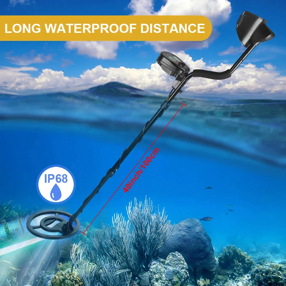 MD810 Underground Metal Detector Gold Digger Treasure Hunter Professional Detecting Equipment 10" Waterproof IP68 Search Coil