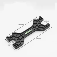 Clé multifonctionnelle à double tête avec niveau, clé de robinet manuelle, outils de réparation de plomberie pour tuyaux de robinet domestique, outils manuels 6