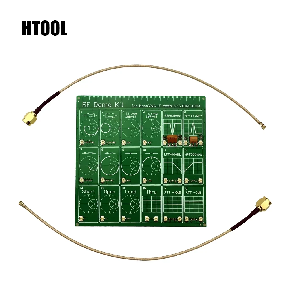 HTOOL RF Demo-Kit RF Test Board For NanoVNA-F Vector Network Analyzers