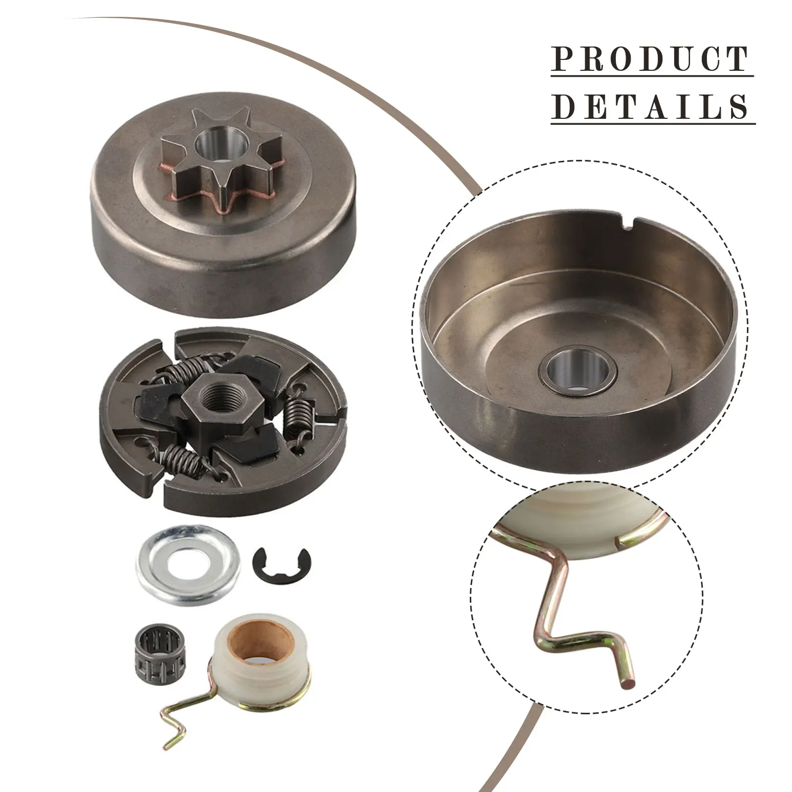 Kettenrad Kupplung Trommel Kit Nadellager Öl Pumpe Schneckengetriebe Für Stihl 018 023 025 MS170 MS180 MS210 MS230 MS250 Kettensäge Teile – Detail 6