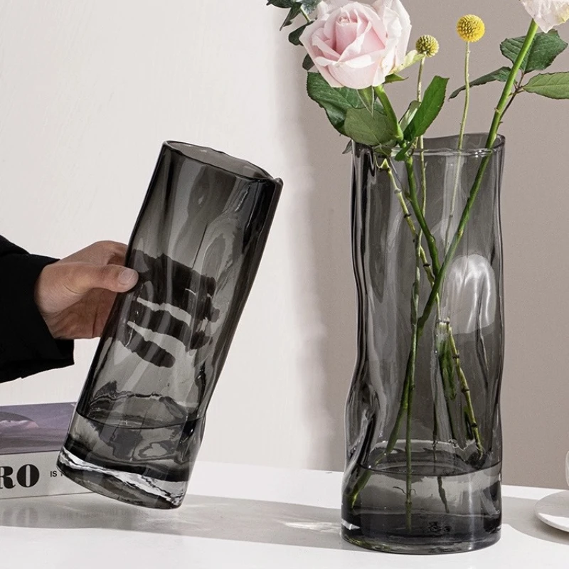 Large Glass Flower Vase – Clear Decorative Vase for Roses, Lilies 6