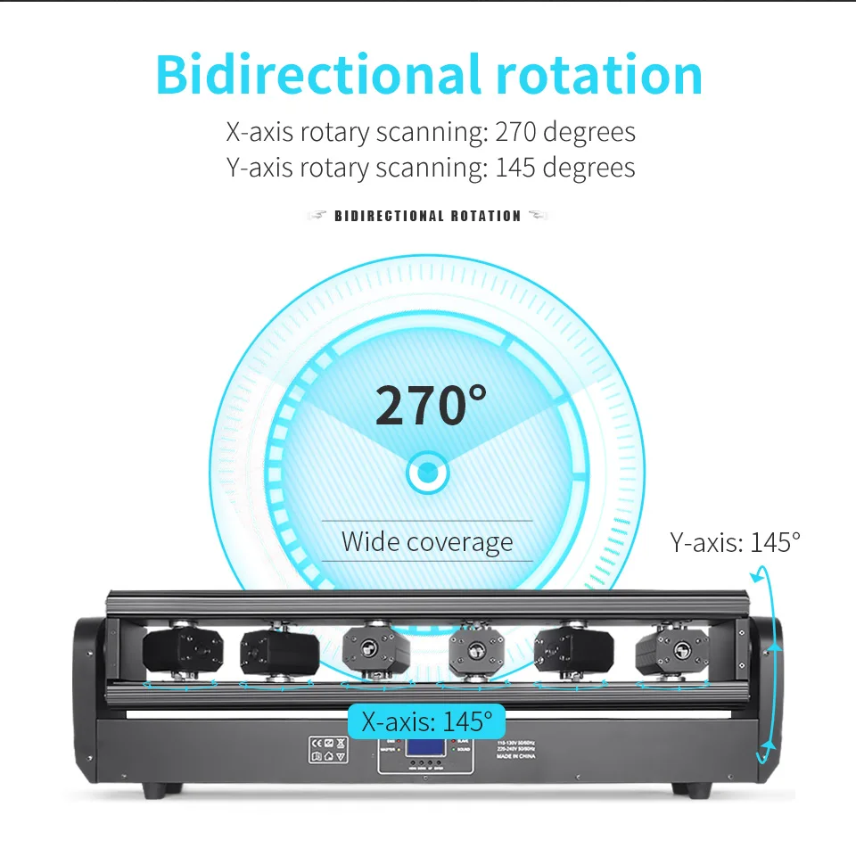 RGB DMX512 6 Eyes Moving Head Laser Light Stage Laser Effect Projector Full Colo