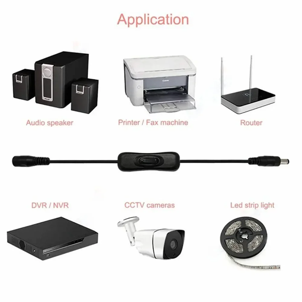 0.9FT DC/USB 전송 케이블(남성-여성 ON/OFF 케이블 연장선 포함) DC/USB 램프 팬 전원 공급 장치 라인 어댑터용