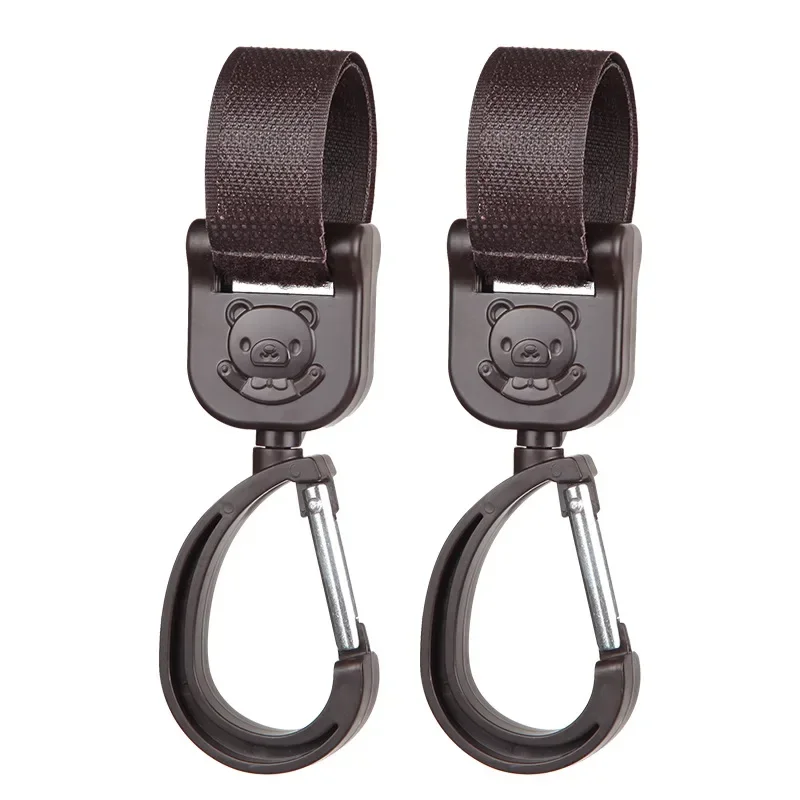 Universal 360° Rotating Stroller Hooks – Versatile Outdoor Bag Organizer and Hanger